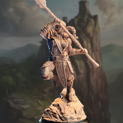 Illyria Spineshatter – Half-Dragon Barbarian