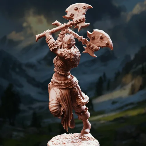 Tekrana of the Bloodfangs – Half-Orc Barbarian