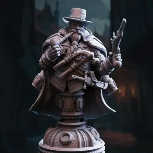 Torgrik “Tall Hat” – Dwarven Gunslinging Gangster (Bust)